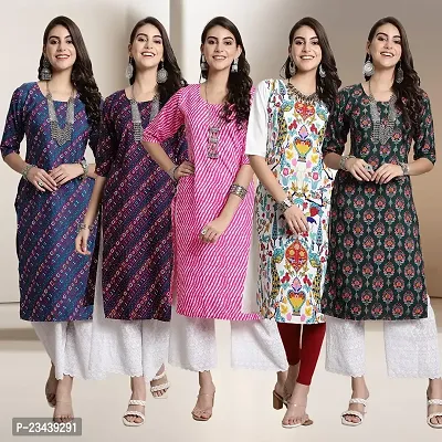 Fancy Crepe Kurtis For Women Pack Of 5