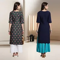 Fancy Rayon Kurtis For Women Pack Of 2-thumb1