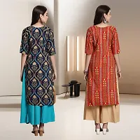 Fancy Rayon Kurtis For Women Pack Of 2-thumb1