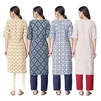 New Crepe Combo Printed Kurtis For Women Pack Of 4-thumb1