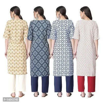 New Crepe Combo Printed Kurtis For Women Pack Of 4-thumb2