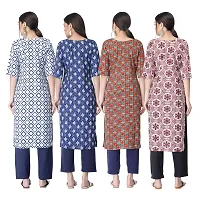 New Crepe Combo Printed Kurtis For Women Pack Of 4-thumb1