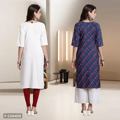 Fancy Rayon Kurtis For Women Pack Of 2-thumb2