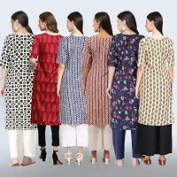 Women Stylish Crepe Printed Straight Kurta Combo-thumb1