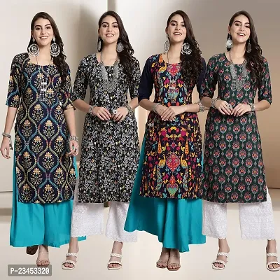 Fancy Crepe Kurtis for Women Pack Of 4-thumb0