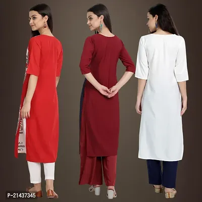 Fancy Crepe Kurtis for Women Pack Of 3-thumb2