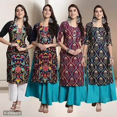 Fancy Crepe Kurtis for Women Pack Of 4