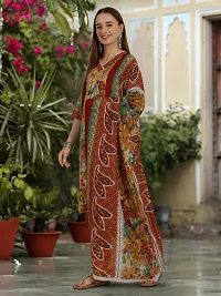 Stylish Cotton Blend Printed Kurta With Pant And Dupatta Set For Women-thumb3