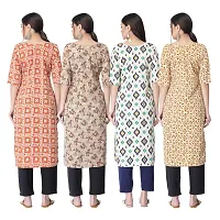 New Crepe Combo Printed Kurtis For Women Pack Of 4-thumb1