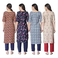 New Crepe Combo Printed Kurtis For Women Pack Of 4-thumb1