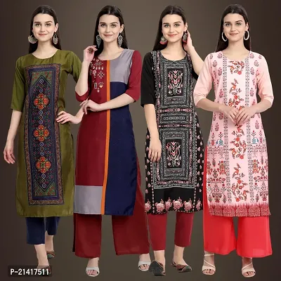 Fancy Crepe Kurtis for Women Pack Of 4