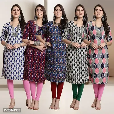 Fancy Crepe Kurtis For Women Pack Of 5