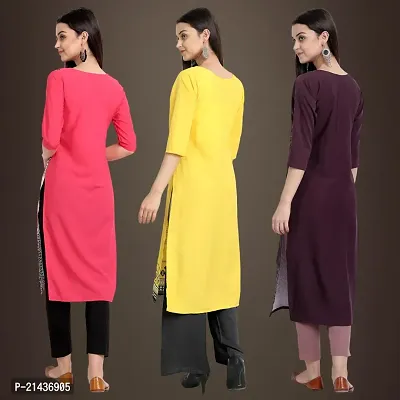 Fancy Crepe Kurtis for Women Pack Of 3-thumb2