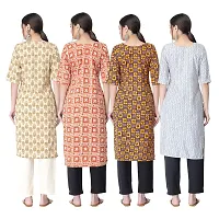 New Crepe Combo Printed Kurtis For Women Pack Of 4-thumb1