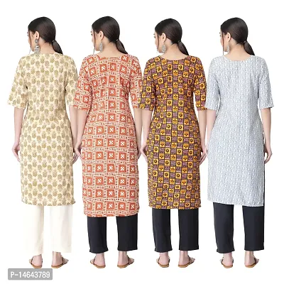 New Crepe Combo Printed Kurtis For Women Pack Of 4-thumb2