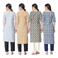 New Crepe Combo Printed Kurtis For Women Pack Of 4-thumb1