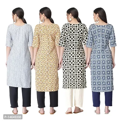 New Crepe Combo Printed Kurtis For Women Pack Of 4-thumb2