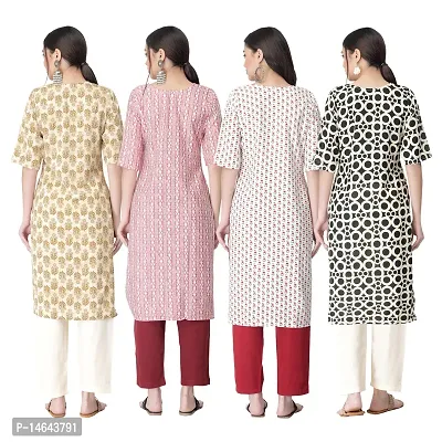 New Crepe Combo Printed Kurtis For Women Pack Of 4-thumb2