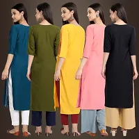 Fancy Crepe Kurtis For Women Pack Of 5-thumb1