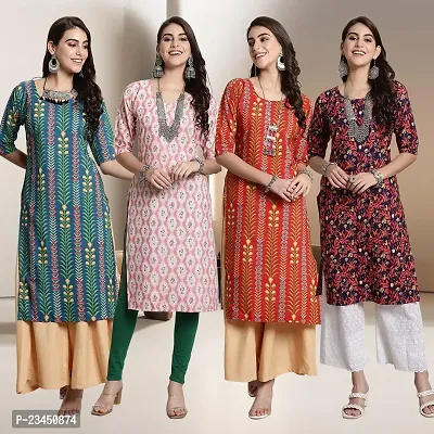 Fancy Crepe Kurtis for Women Pack Of 4