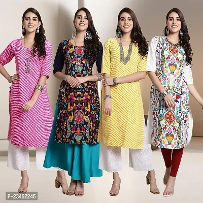 Fancy Crepe Kurtis for Women Pack Of 4-thumb0