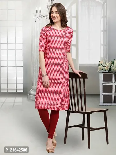 Stylish Pink Crepe Stitched Kurta For Women