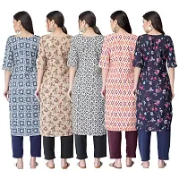 New Crepe Printed Kurtis Combo For Women Pack Of 5-thumb1