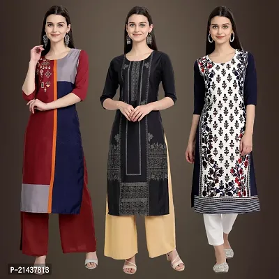 Fancy Crepe Kurtis for Women Pack Of 3