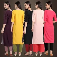 Fancy Crepe Kurtis For Women Pack Of 5-thumb1