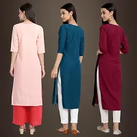 Fancy Crepe Kurtis for Women Pack Of 3-thumb1