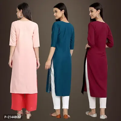 Fancy Crepe Kurtis for Women Pack Of 3-thumb2