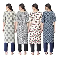 New Crepe Combo Printed Kurtis For Women Pack Of 4-thumb1