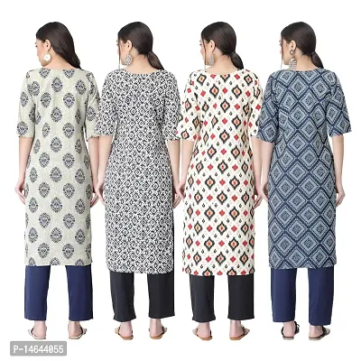 New Crepe Combo Printed Kurtis For Women Pack Of 4-thumb2