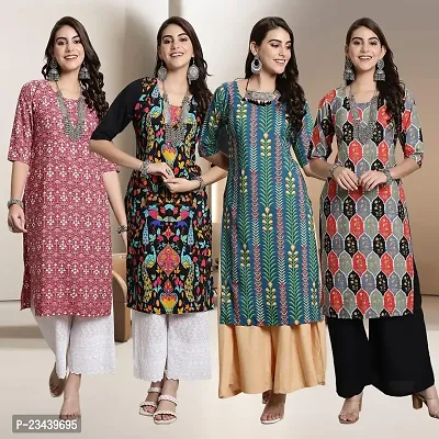 Fancy Crepe Kurtis for Women Pack Of 4