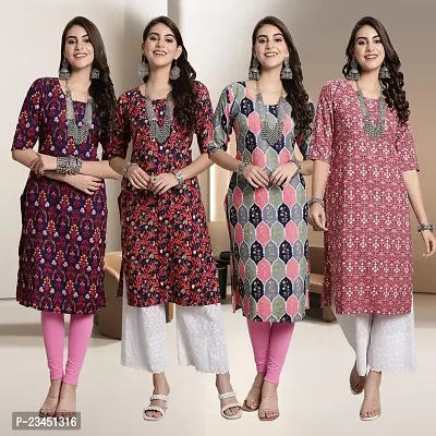 Fancy Crepe Kurtis for Women Pack Of 4-thumb0