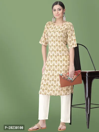 Stylish Crepe Printed Kurti For Women-thumb4