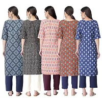 New Crepe Printed Kurtis Combo For Women Pack Of 5-thumb1