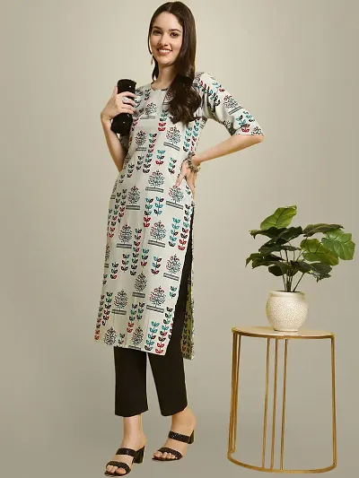 Stylish Fancy Designer American Crepe Kurta With Bottom Wear Set For Women