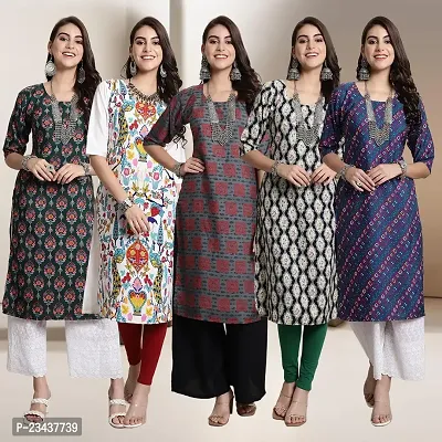 Fancy Crepe Kurtis For Women Pack Of 5