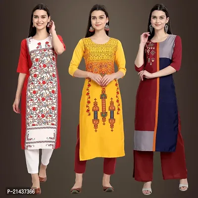 Fancy Crepe Kurtis for Women Pack Of 3