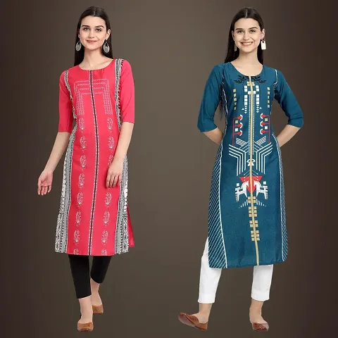 Fancy Crepe Kurtis Pack Of 2