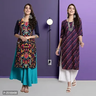 Fancy Crepe Kurtas For Women Pack Of 2