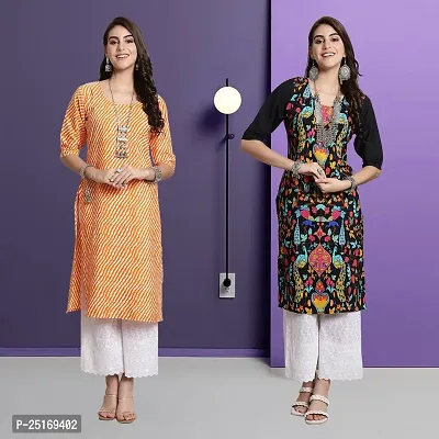 Fancy Crepe Kurtas For Women Pack Of 2