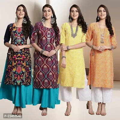 Fancy Crepe Kurtis for Women Pack Of 4