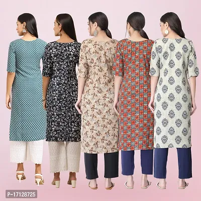 Women Stylish Crepe Printed Straight Kurta-thumb2