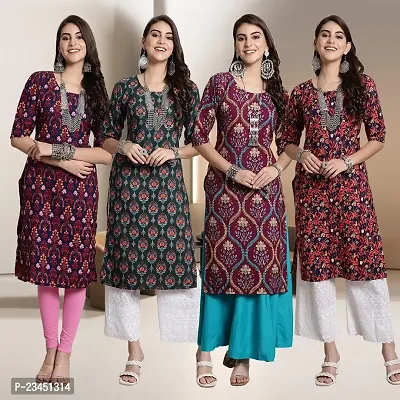 Fancy Crepe Kurtis for Women Pack Of 4-thumb0