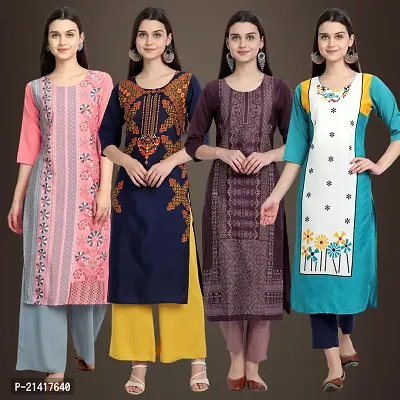 Fancy Crepe Kurtis for Women Pack Of 4-thumb0