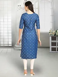 Stylish Blue Crepe Stitched Kurta For Women-thumb3