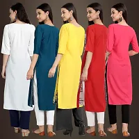 Fancy Crepe Kurtis For Women Pack Of 5-thumb1