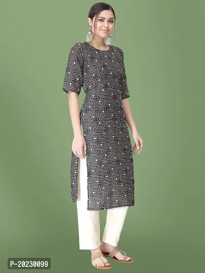 Stylish Crepe Printed Kurti For Women-thumb2